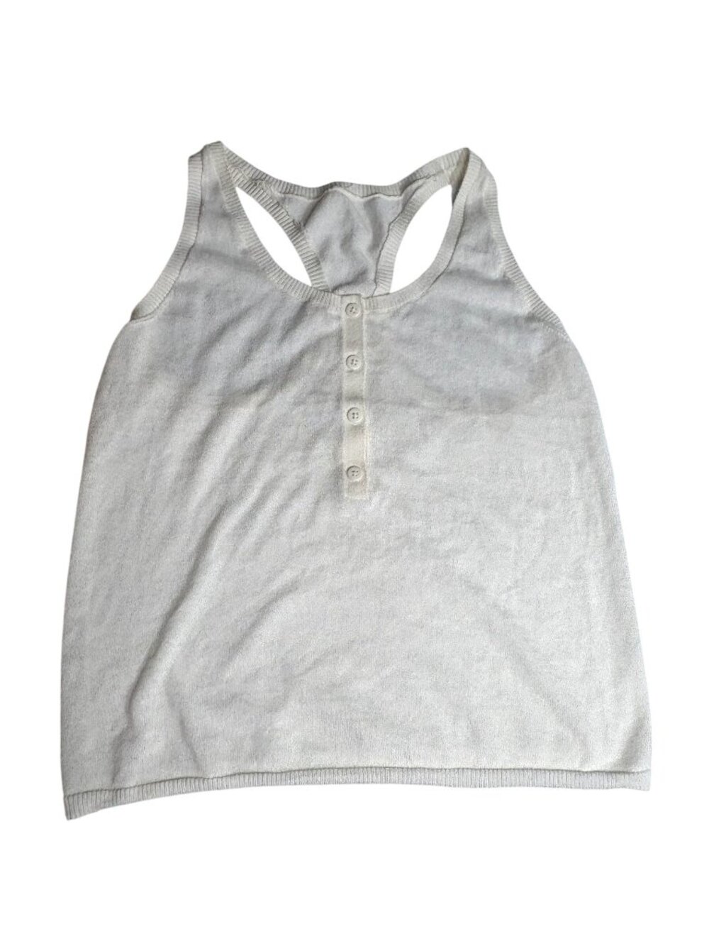 ALO Yoga Supernatural Sweater Henley Tank in Ivory